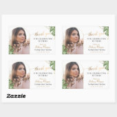Sticker Rectangulaire Merci de graduation de l'Arc d'or tropical (Feuille)
