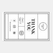 Sticker Rectangulaire Merci de logo personnalisable de marque (Devant)