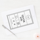Sticker Rectangulaire Merci de logo personnalisable de marque (Enveloppe)