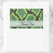 Sticker Rectangulaire Merci de serpent animal sauvage (Sac)