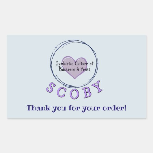 Sticker Rectangulaire Merci d'entreprise (Devant)