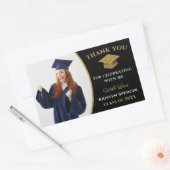 Sticker Rectangulaire Merci d'obtention du diplôme de l'or noir (Enveloppe)