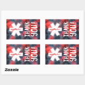 Sticker Rectangulaire merci étoile de vie (Feuille)