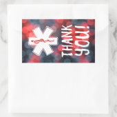 Sticker Rectangulaire merci étoile de vie (Sac)