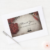 Sticker Rectangulaire Merci Floral Design Pour Célébrer Avec Nous (Enveloppe)