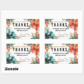 Sticker Rectangulaire Merci Hibiscus Serenade Paradise (Feuille)