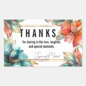 Sticker Rectangulaire Merci Hibiscus Serenade Paradise (Devant)