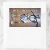 Sticker Rectangulaire Merci Hound Dog (Sac)