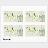 Sticker Rectangulaire Merci Lavande aquarelle (Feuille)