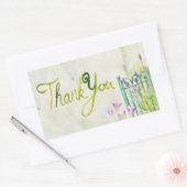 Sticker Rectangulaire Merci Lavande aquarelle (Enveloppe)