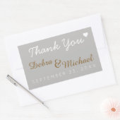 Sticker Rectangulaire merci, mariage (Enveloppe)