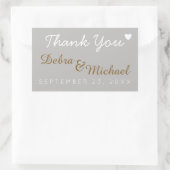 Sticker Rectangulaire merci, mariage (Sac)