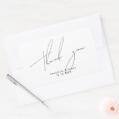 Sticker Rectangulaire Merci moderne et élégant personnalisé (Enveloppe)