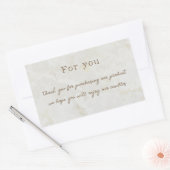 Sticker Rectangulaire Merci Neutral simple en marbre (Enveloppe)