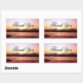 Sticker Rectangulaire Merci photo Denali Sunset (Feuille)