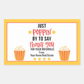 Sticker Rectangulaire Merci Popcorn Pour Vos Références (Devant)