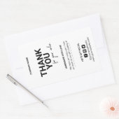 Sticker Rectangulaire Merci Pour L'Achat D'Emballage Mode D'Expédition (Enveloppe)