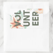 Sticker Rectangulaire merci pour le bénévolat (Sac)