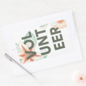 Sticker Rectangulaire merci pour le bénévolat (Enveloppe)