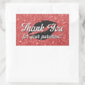 Sticker Rectangulaire Merci pour votre achat (Sac)