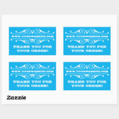 Sticker Rectangulaire Merci pour votre commande (Feuille)