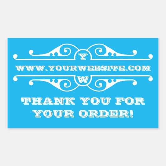 Sticker Rectangulaire Merci pour votre commande (Devant)