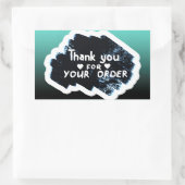 Sticker Rectangulaire Merci pour votre commande (Sac)