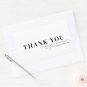 Sticker Rectangulaire Merci pour votre entreprise Script manuscrit (Enveloppe)