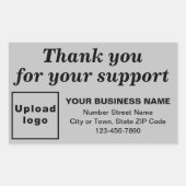 Sticker Rectangulaire Merci pour votre support sur Grey (Devant)