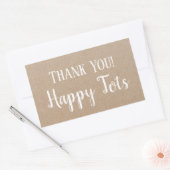 Sticker Rectangulaire Merci Produit Moderne Hipster Cercle Craft (Enveloppe)