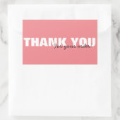 Sticker Rectangulaire Merci rose moderne pour votre commande Home Busine (Sac)