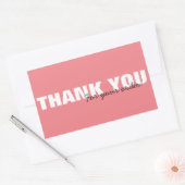 Sticker Rectangulaire Merci rose moderne pour votre commande Home Busine (Enveloppe)