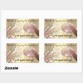 Sticker Rectangulaire Merci Support Petites entreprises maquillage Lips  (Feuille)