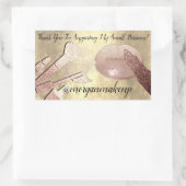 Sticker Rectangulaire Merci Support Petites entreprises maquillage Lips  (Sac)