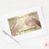 Sticker Rectangulaire Merci Support Petites entreprises maquillage Lips  (Enveloppe)