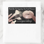 Sticker Rectangulaire Merci Support Petites entreprises Maquillage Lips  (Sac)