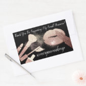 Sticker Rectangulaire Merci Support Petites entreprises Maquillage Lips  (Enveloppe)