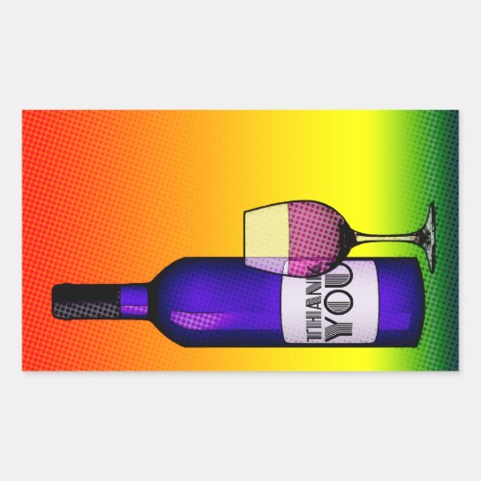 Sticker Rectangulaire merci toast (Devant)