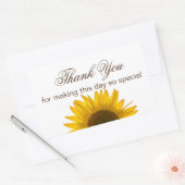 Sticker Rectangulaire Merci tournesol (Enveloppe)