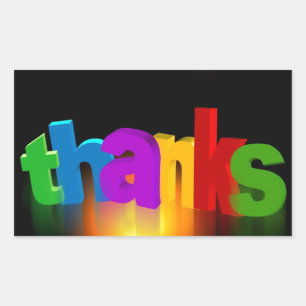 Sticker Rectangulaire merci-vous-140227 merci lettres merci beaucoup