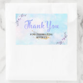 Sticker Rectangulaire Merci Watercolor Pastel (Sac)