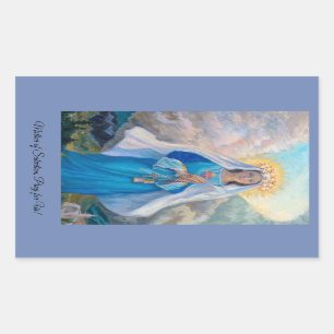 Sticker Rectangulaire Mère d'autocollant rectangulaire de salut