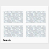 Sticker Rectangulaire Mère De Pearl Mosaic (Feuille)