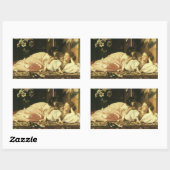 Sticker Rectangulaire Mère et Enfant (alias Cerises) par Lord Leighton (Feuille)