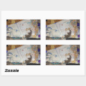 Sticker Rectangulaire Mère et enfant par Gustav Klimt (Feuille)