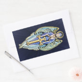 Sticker Rectangulaire Mère Mary Guardian Angel Cross Design (Enveloppe)