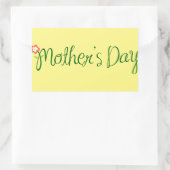 Sticker Rectangulaire mère-mère-mère-fleur-font-love (Sac)
