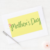 Sticker Rectangulaire mère-mère-mère-fleur-font-love (Enveloppe)