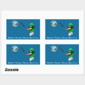 Sticker Rectangulaire Mère Nature toujours chauves Dernières (Feuille)