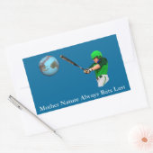 Sticker Rectangulaire Mère Nature toujours chauves Dernières (Enveloppe)